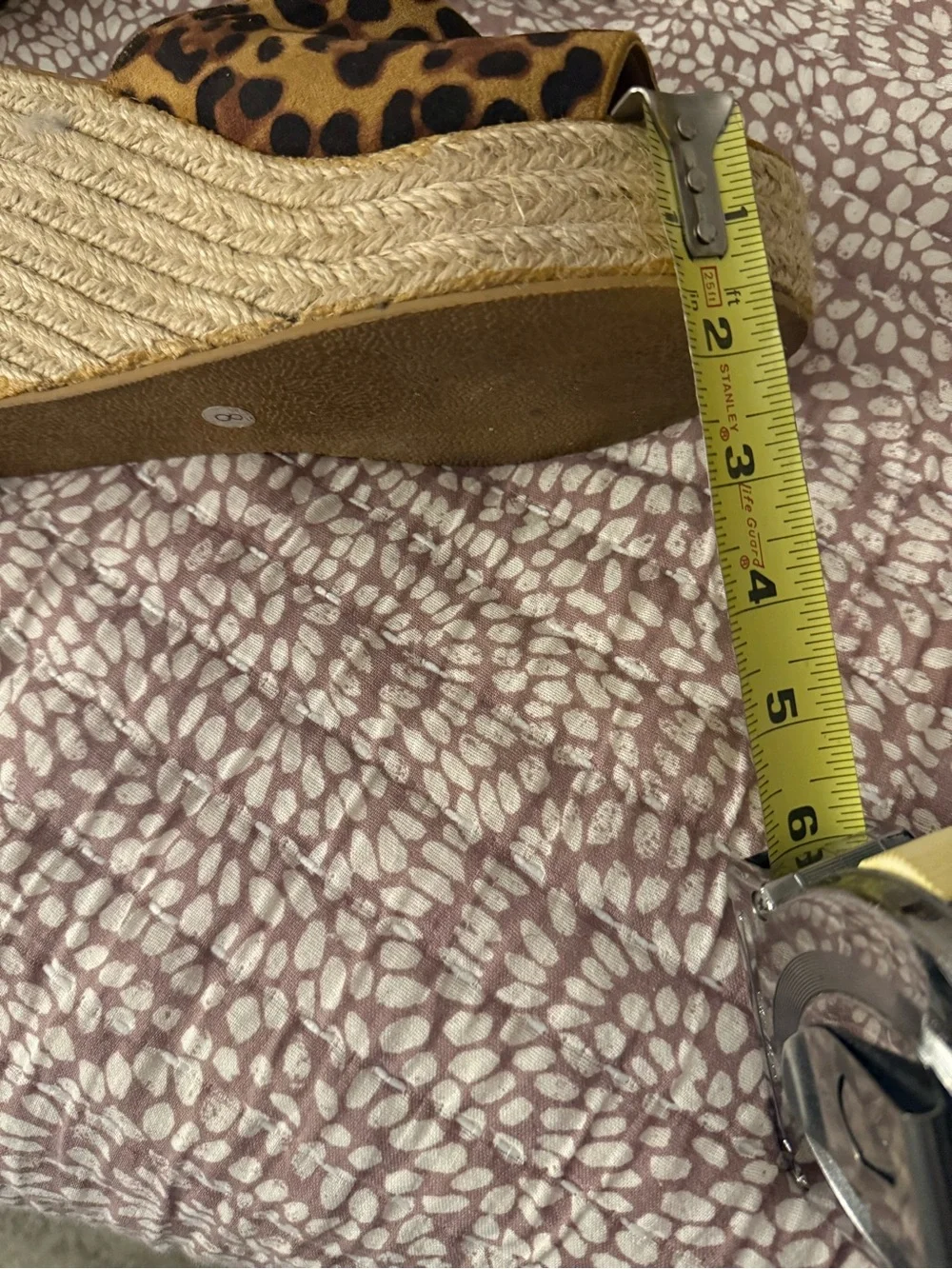 Jolimall Leopard Print Espadrille Wedge Slide - Tan/Black